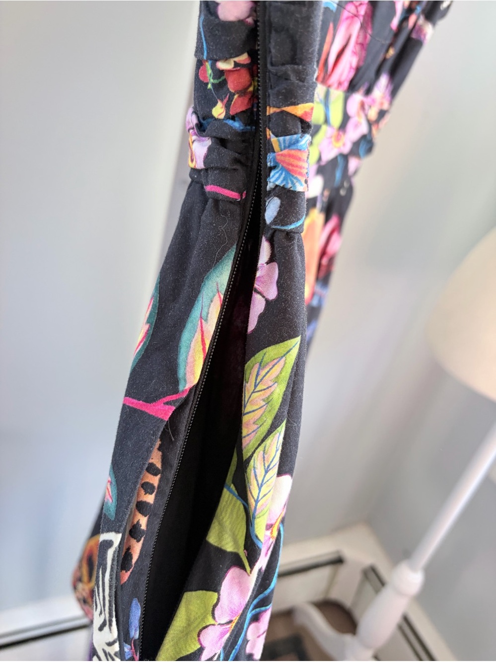 Anthropologie Maeve Flora & Fauna animal floral print cotton mini dress sz 2 - Picture 8 of 10